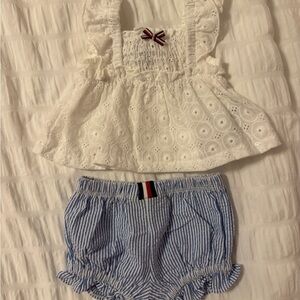 Tommy Hilfiger White and Blue Baby Outfit